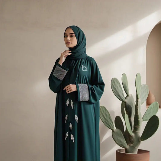 Women Dark Teal Abaya